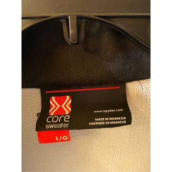 Spyder 1/4 zipper core ribbed sweater gray black large mens #64902 *READ - Picture 3 of 8